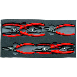 Knipex 00 20 01 V02 Circlip Snap-Ring Pliers Set, 6 Piece