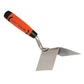 Kraft Tool PL594PF 4" x 2" Stainless Steel Outside Corner Trowel with ProForm Handle