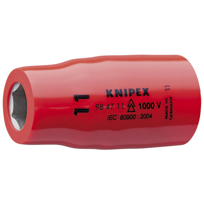 Knipex 98 47 11/16" 1/2" Drive Hex Socket-1000V Insulated 11/16"