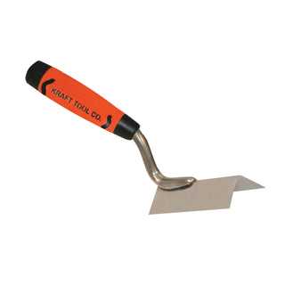 Kraft Tool PL591PF 3-1/8" x 3/4" Stainless Steel Outside Corner Trowel with ProForm Handle