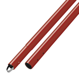 Kraft Tool CC289SRC-PK3 6' Red Powder Coated Aluminum Swaged Button Handle - 1-3/4" Diameter