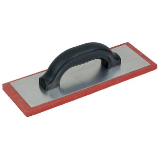 Kraft Tool PL384P 12" x 4" x 1/2" Lightweight Red Rubber Float with Plastic Handle