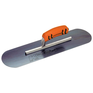 Kraft Tool CF275BPF 12" x 4" Blue Steel Pool Trowel with a ProForm Handle on a Short Shank