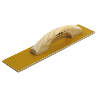 Kraft Tool CF503 12" x 3-1/2" Square End Laminated Canvas-Resin Hand Float with Wood Handle