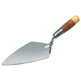 W. Rose RO316-10C 10" Chrome Ceremonial Trowel with Leather Handle