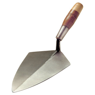 W.Rose RO321-10 10” Wide Heel Brick Trowel with Leather Handle