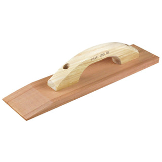 Kraft Tool CF257 18" x 3-1/2" Beveled Redwood Hand Float with Wood Handle