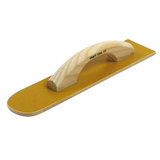 Kraft Tool CF552 18" x 3-1/2" Round Front/Square Back Laminated Canvas-Resin Hand Float with Wood Handle