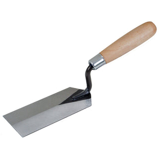 Kraft Tool HC431 Hi-Craft 5" x 1-1/2" Margin Trowel with Wood Handle