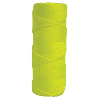 Kraft Tool BC335T Fluorescent Yellow Braided Nylon Mason's Line - 250' Tube