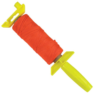 Kraft Tool BC346D Fluorescent Orange Braided Nylon Mason's Line - 500' EZ-Winder Display (Qty 24)