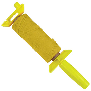 Kraft Tool BC342D Yellow Braided Nylon Mason's Line - 500' EZ-Winder Display (Qty 24)