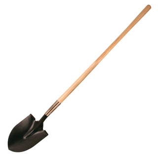 Kraft Tool GG864 Round Point Shovel 48" with Long Wood Handle