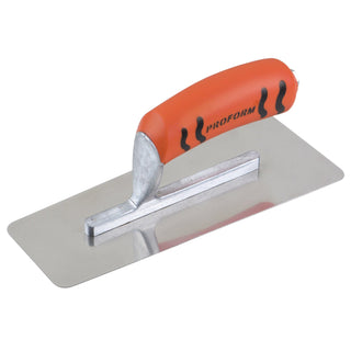 Kraft Tool PL628PF 9-1/2" x 3-1/2" (241x89mm) Stainless Steel Venetian Trowel with ProForm Handle