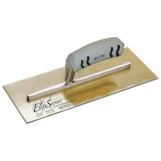 Kraft Tool PLE460PF Elite Series Five Star 13" x 5" Golden Stainless Steel Plaster Trowel with ProForm Handle