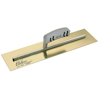 Kraft Tool CFE541PF Elite Series Five Star 14" x 4" Golden Stainless Steel Cement Trowel with ProForm Handle