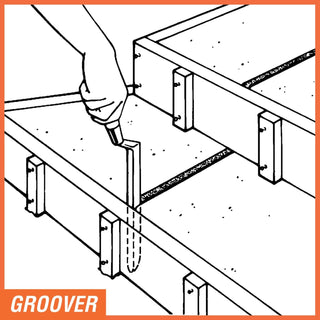 Kraft Tool CF007 Step-Saver Vertical Groover 12" L x 3/8" W x 3/4" D