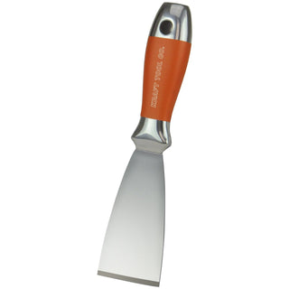 Kraft Tool DW704PF Elite Series 1-1/2" Chisel Tip All Stainless Steel Putty Knife with Sure Grip