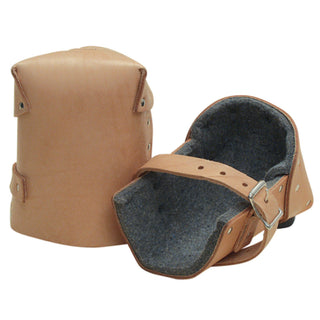 Kraft Tool WL088 1" Thick Felt Leather Knee Pads (Pair)