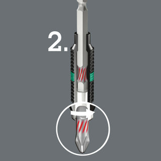 Wera 868/4 BTZ Square-Plus bits, # 2 x 50 mm