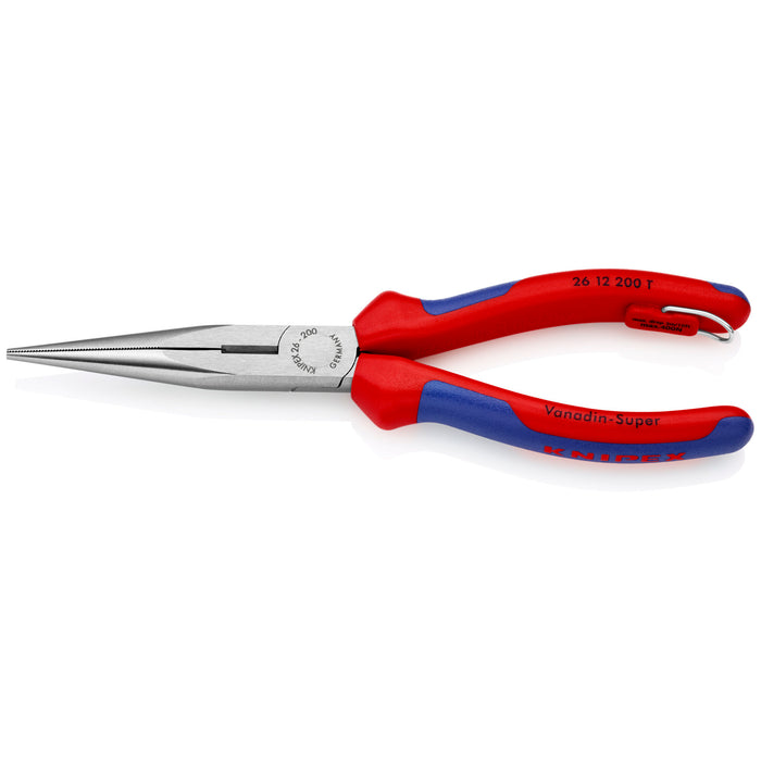 Knipex 26 12 200 T BKA 8" Long Nose Pliers with Cutter-Tethered Attachment