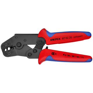 Knipex 97 52 20 7 1/2" Crimping Pliers for COAX, BNC and TNC Connectors RG 58/59/62/71/223