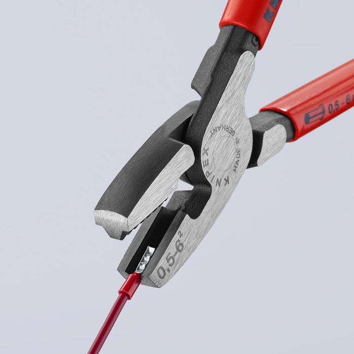 Knipex 97 81 180 7 1/4" Crimping Pliers for Wire Ferrules