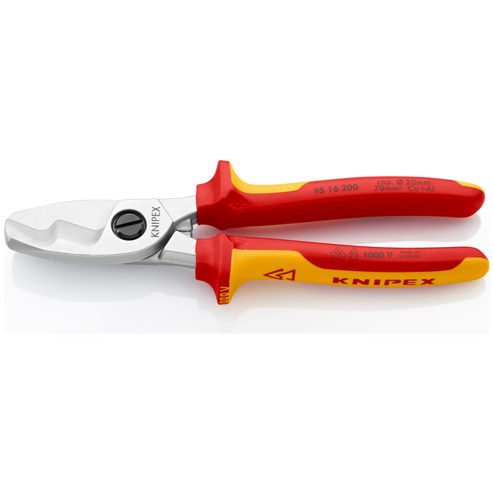 Knipex 95 16 200 8" Cable Shears-1000V Insulated