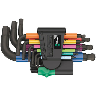 Wera 950/9 Hex-Plus Multicolour 2 L-key set, metric, BlackLaser, 9 pieces