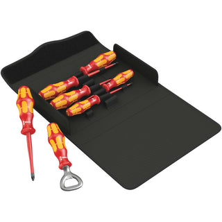 Wera Kraftform 100 iS/7 set 2 Screwdriver set Kraftform Plus series 100. Partly with reduced blade diameter, 7 pieces