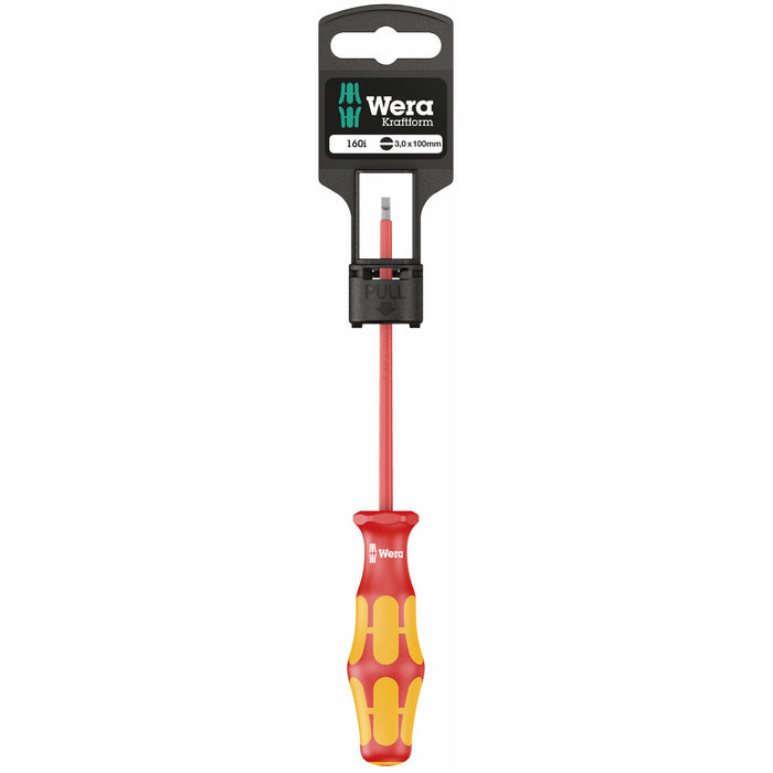 Wera 160 i SB VDE Insulated screwdriver for slotted screws, 0.5 x 3 x 100 mm