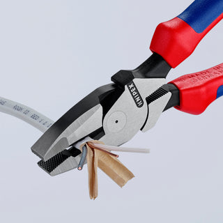 Knipex 09 02 240 T BKA 9 1/2" High Leverage Lineman's Pliers New England Head-Tethered Attachment