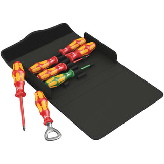 Wera Kraftform 100 iS/7 set 3 Screwdriver set Kraftform Plus series 100. Partly with reduced blade diameter, 7 pieces