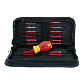 Wiha Tools 28396 Insulated Stubby Holder SlimLine Blade 20 Piece Set