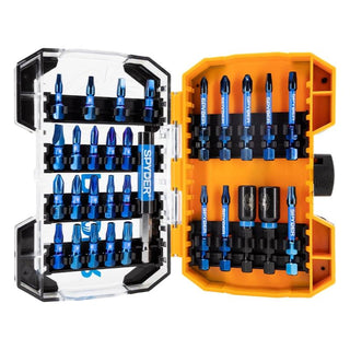 Spyder 19030 Mach-Blue Impact Bit Set With Case 30 Piece