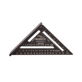 Johnson 1959-0700 7" Magnetic Johnny Square Professional Easy-Read Aluminum Rafter Square