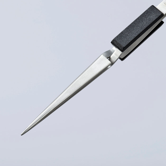 Knipex 92 95 89 6 1/4" Stainless Steel Gripping Cross-Over Tweezers-Blunt Tips