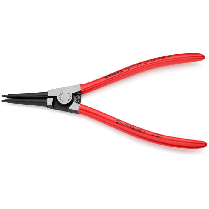 Knipex 46 11 A3 8 1/4" External Snap Ring Pliers-Forged Tips