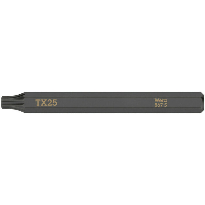 Wera 867 S TORX® bits for impact screwdrivers, TX 25 x 70 mm