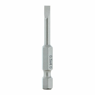 Wiha Tools 74009 Slotted Power Bit, 4mm x 0.5 x 50mm 10 Pack