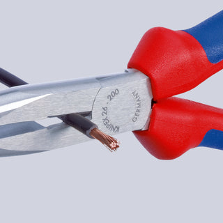 Knipex 26 12 200 T BKA 8" Long Nose Pliers with Cutter-Tethered Attachment