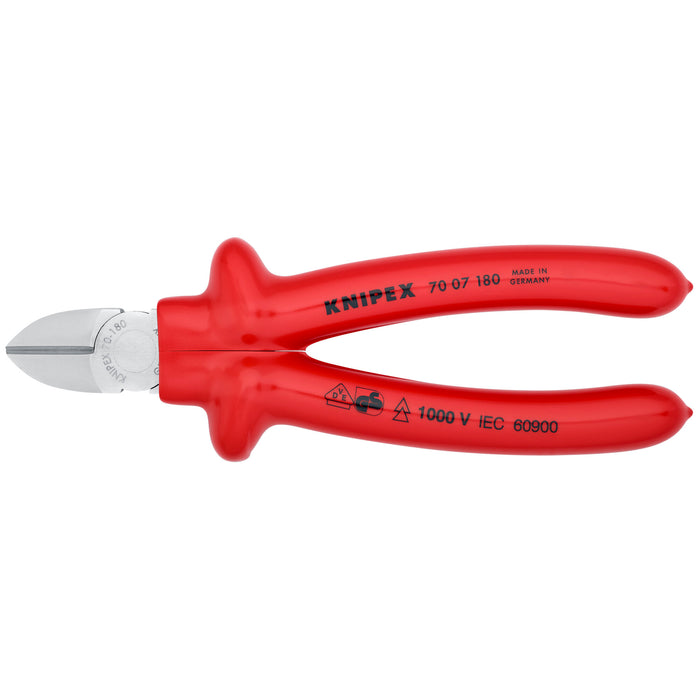Knipex 70 07 180 7 1/4" Diagonal Cutters-1000V Insulated