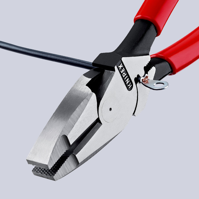 Knipex 09 11 240 9 1/2" High Leverage Lineman's Pliers New England with Fish Tape Puller & Crimper