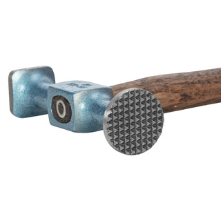 Picard 2522212 Checked Face Planishing Hammer with Hickory Handle, 300g