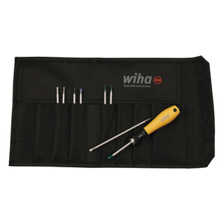 Wiha Tools 26994 9 Piece ESD Safe Drive-loc VI Blade Set with Canvas Pouch