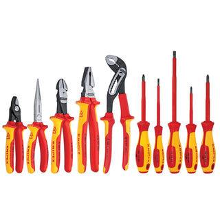 Knipex 9K 98 98 30 US 10 Pc Pliers and Screwdriver Tool Set-1000V Insulated in Hard Case