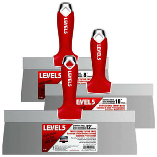 Level5 5-619 Stainless Steel Taping Knife 3-Pack