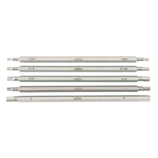 Wiha Tools 28474 5 Piece Drive-Loc VI Hex Blade Set