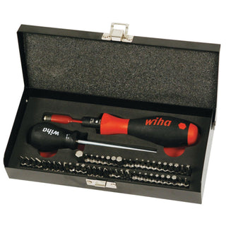 Wiha Tools 28595 Torque Screwdriver and Bits Box Set, 53 Piece