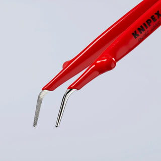 Knipex 92 37 64 6" Stainless Steel GrippingTweezers--30°Angled-1000V Insulated